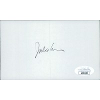 Julie London Actress Signed 3x5 Index Card JSA Authenticated