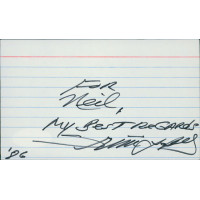 Trini Lopez Musician Singer Signed 3x5 Index Card JSA Authenticated Personalized Trini Lopez Musician Singer Signed 3x5 Index Card JSA Authenticated Personalized