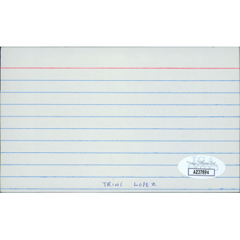 Trini Lopez Musician Singer Signed 3x5 Index Card JSA Authenticated Personalized Trini Lopez Musician Singer Signed 3x5 Index Card JSA Authenticated Personalized