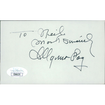 Myrna Loy Actress Signed 3x5 Index Card JSA Authenticated Personalized
