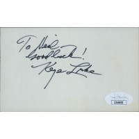 Keye Luke Actor Signed 3x5 Index Card JSA Authenticated Personalized