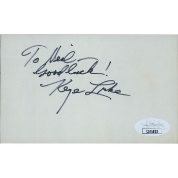 Keye Luke Actor Signed 3x5 Index Card JSA Authenticated Personalized
