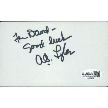A.C. Lyles Writer Producer Signed 3x5 Index Card JSA Authenticated Personalized