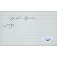 Marion Mack Actress Signed 3x5 Index Card JSA Authenticated