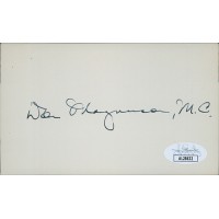Don Magnuson Washington Congressman Signed 3x5 Index Card JSA Authenticated