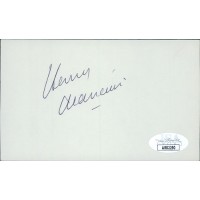 Henry Mancini Composer Conductor Signed 3x5 Index Card JSA Authenticated