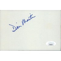 Dick Martin Actor Comedian Signed 4x6 Index Card JSA Authenticated