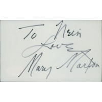 Mary Martin Actress Signed 3x5 Index Card JSA Authenticated Personalized