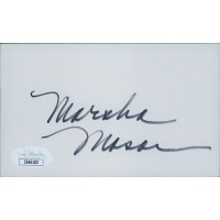 Marsha Mason Actress Signed 3x5 Index Card JSA Authenticated