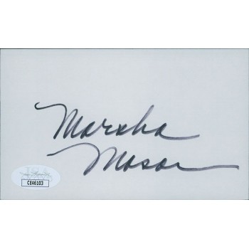 Marsha Mason Actress Signed 3x5 Index Card JSA Authenticated