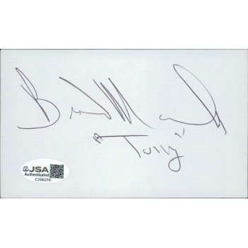 Brad Maule General Hospital Actor Signed 3x5 Index Card JSA Authenticated