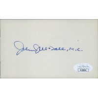 John McFall California Congressmen Signed 3x5 Index Card JSA Authenticated