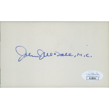 John McFall California Congressmen Signed 3x5 Index Card JSA Authenticated