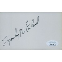Spanky McFarlane Signed 3x5 Index Card JSA Authenticated