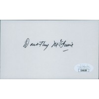 Dorothy McGuire Actress Signed 3x5 Index Card JSA Authenticated