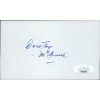 Dorothy McGuire Actress Signed 3x5 Index Card JSA Authenticated