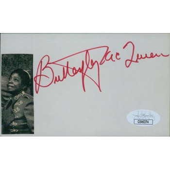 Butterfly McQueen Actress Signed 3x5 Index Card JSA Authenticated
