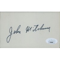 John Mitchum Actor Signed 3x5 Index Card JSA Authenticated