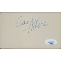 Candy Moore Actress Signed 3x5 Index Card JSA Authenticated