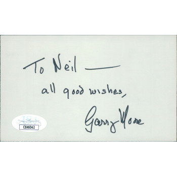 Garry Moore Actor Signed 3x5 Index Card JSA Authenticated Personalized Garry Moore Actor Signed 3x5 Index Card JSA Authenticated Personalized