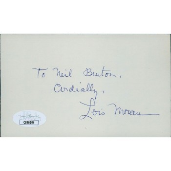 Lois Moran Actress Signed 3x5 Index Card JSA Authenticated Personalized