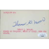 Thomas G. Morris New Mexico Congressman Signed 3x5 Index Card JSA Authenticated