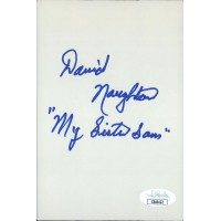 David Naughton Actor Signed 4x6 Index Card JSA Authenticated Personalized