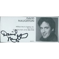 David Naughton Actor Signed 2x4 Directory Cut JSA Authenticated