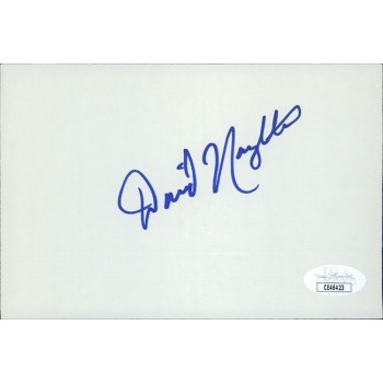 David Naughton Actor Signed 4x6 Index Card JSA Authenticated