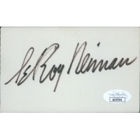 LeRoy Neiman Sports Artist Signed 3x5 Index Card JSA Authenticated LeRoy Neiman Sports Artist Signed 3x5 Index Card JSA Authenticated