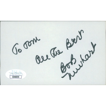 Bob Newhart Actor Signed 3x5 Index Card JSA Authenticated Personalized