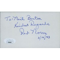 Red Norvo Jazz Musician Vibraphonists Signed 3x5 Index Card JSA Authenticated