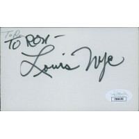 Louis Nye Actor Signed 3x5 Index Card JSA Authenticated Personalized