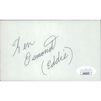 Ken Osmond Leave It To Beaver Actor Signed 3x5 Index Card JSA Authenticated