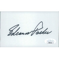 Eleanor Parker Actress Signed 3x5 Index Card JSA Authenticated