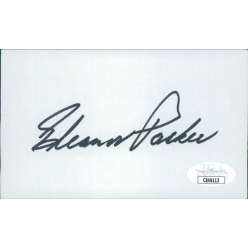 Eleanor Parker Actress Signed 3x5 Index Card JSA Authenticated