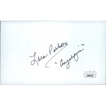 Lara Parker Dark Shadows Actress Signed 3x5 Index Card JSA Authenticated