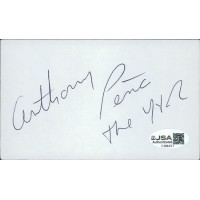 Anthony Pena The Young and the Restless Actor Signed 3x5 Index Card JSA Authen Anthony Pena The Young and the Restless Actor Signed 3x5 Index Card JSA Authen