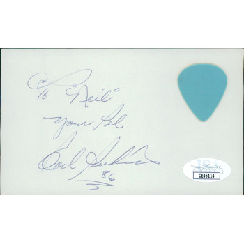 Carl Perkins Singer Signed 3x5 Index Card JSA Authenticated Personalized Neil