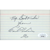 Carl Perkins Signer Signed 3x5 Index Card JSA Authenticated