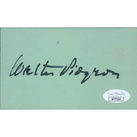 Walter Pidgeon Actor Signed 3x5 Index Card JSA Authenticated