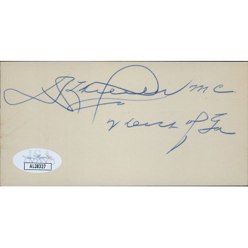 John L. Pilcher Georgia Congressmen Signed 2.5x5 Index Card JSA Authenticated