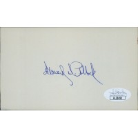 Howard Pollock Alaska Congressman Signed 3x5 Index Card JSA Authenticated