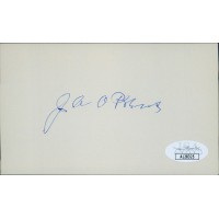 Jacob Aall Ottesen Preus Minnesota Governor Signed 3x5 Index Card JSA Authentic