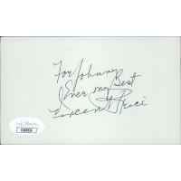 Vincent Price Actor Signed 3x5 Index Card JSA Authenticated Personalized