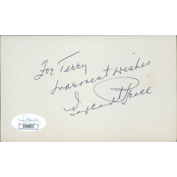 Vincent Price Actor Signed 3x5 Index Card JSA Authenticated Personalized