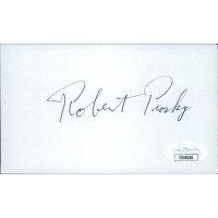 Robert Prosky Actor Signed 3x5 Index Card JSA Authenticated