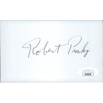 Robert Prosky Actor Signed 3x5 Index Card JSA Authenticated