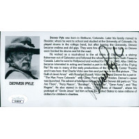 Denver Pyle Actor Director Signed 4x7 Cut Page JSA Authenticated Denver Pyle Actor Director Signed 4x7 Cut Page JSA Authenticated