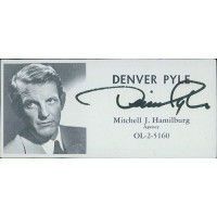 Denver Pyle Actor Signed 2x4 Directory Cut JSA Authenticated